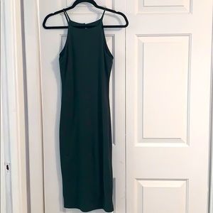 Emerald green body con dress